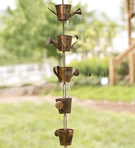 รางน้ำฝนสไตล์โมเดิร์นสำหรับรางน้ำบนหลังคา  โซ่ระบายน้ำแขวนตกแต่งภายนอกอย่างมีสไตล์ - Product Image 2