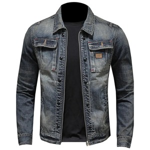 Nuevas Chaquetas vaqueras lavadas de primera calidad para hombre, Chaquetas vaqueras de diseño informal para hombre, chaqueta transpirable de algodón de alta calidad para hombre - Product Image 1