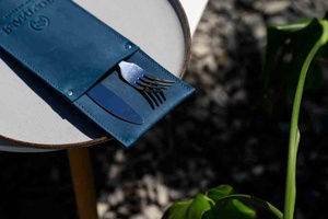 Porte-couverts de table en cuir élégant pour la LYR-0032 de configuration de table d'hôtel et de café - Product Image 4