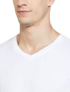 T-shirt de gymnastique surdimensionné à col en v pour hommes en coton de haute qualité - Product Image 2