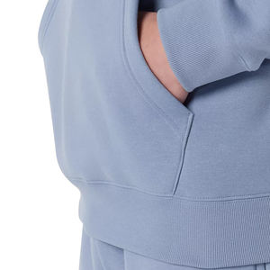 Fournisseur OEM Sweat à capuche en coton mélangé à épaules tombantes pour hommes, sweat-shirt à capuche épais et uni, pull-over personnalisé - Product Image 4