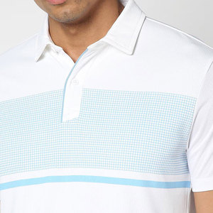 Camiseta Polo a Rayas para Hombre con Logotipo Personalizado, Alta Calidad, 100% Algodón, Cuello Camisero, Diseño Sólido, Tela de Lona, Camiseta de Golf - Product Image 4