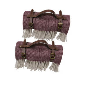 ผ้าห่มก้างปลาเบอร์กันดีเนื้อนุ่มมีสไตล์สำหรับตกแต่งบ้านที่แสนสบาย - Product Image 6