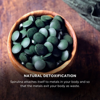 Poudre d'algues bleues vertes de qualité alimentaire, capsules de spiruline, comprimés de spiruline, poudre de spiruline