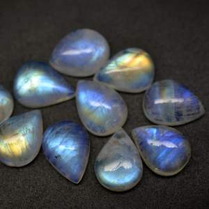 100% pierre de lune arc-en-ciel blanche naturelle polie et multi-clignotante pierres précieuses en vrac pour bijoux et cadeaux - Product Image 5