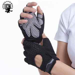 UNIQUE GYM WEAR Guantes de Cuero para Levantamiento de Pesas con Correa Ajustable para la Muñeca, Transpirables, Ligeros, Unisex - Product Image 4