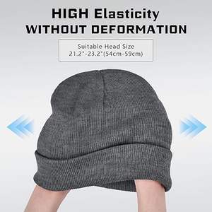 2025 New Design Wool/Cotton Breathable <b>Waterproof</b> Jacquard Hand Knitted High Quality Unisex Adult <b>Beanie</b> Hats OEM Service - Product Image 3
