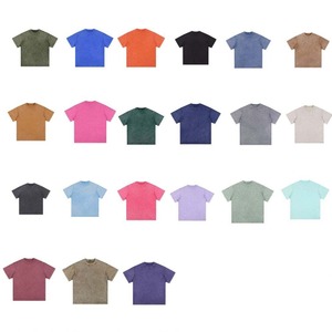 T-shirts pour hommes surdimensionnés vintage personnalisés Streetwear T-shirts graphiques T-shirt délavé à l'acide de grande taille 100% coton - Product Image 2