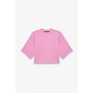 ETHIQUET VELA เสื้อยืดคอกลมผ้าสเตรชทรงโอเวอร์ไซส์สำหรับผู้หญิง - Product Image 1