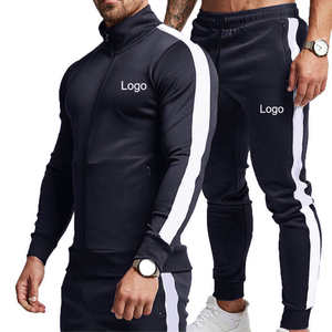 Jogger à capuche vierge avec logo personnalisé ensemble uni nouvelle mode couples vêtements de sport survêtement hommes 2 pièces ensembles de survêtements - Product Image 1