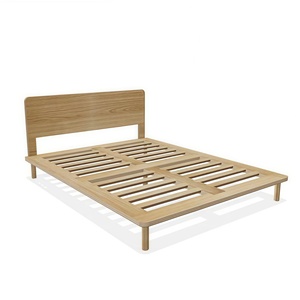 Marco de cama de madera natural Base de cama de madera minimalista Muebles de madera maciza | Marco solo sin colchón Dormitorio moderno | Diseño duradero - Product Image 2