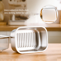 Panier de vidange en acier inoxydable de grande capacité pour la cuisine Boîte de rangement des aliments scellée Boîte à lunch pour le camping