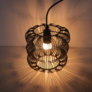 Lustre rond en fer de luxe avec finition noire, hauteur réglable et dimmable pour la maison, le bureau, l'hôtel, le salon - Product Image 4