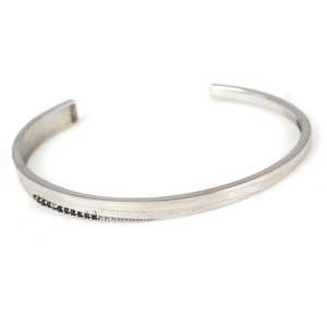 925 <b>Sterling</b> <b>Silver</b> Double Lining Crystal Bracelet White <b>Wire</b> with Elegant Double Lining Design - Product Image 5