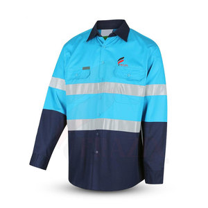 Hommes légers chemise de travail à manches longues chemise de travail à manches longues polyester fait chemise de travail à manches longues - Product Image 1