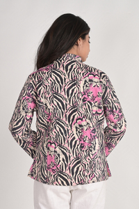 Chaqueta de algodón acolchada con Estampado de jungla y animales para mujer, última colección - Product Image 5