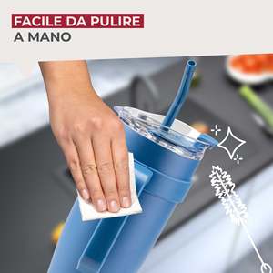 Borraccia termica blu XXL da 12 litri, thermos sottovuoto per studenti, viaggi invernali, acciaio inossidabile, silicone, plastica, ergonomica, riutilizzabile. - Product Image 5