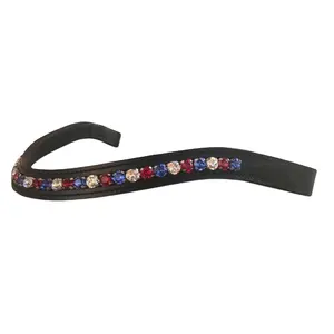 Bracelet décoratif en cuir de cristal de couleur personnalisée Sports de plein air Course de chevaux Bandeau confortable pour sourcils de cheval Exportations Saman - Product Image 1