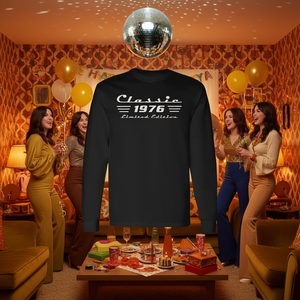 Decorazioni Classiche per il 50° Compleanno, T-Shirt a Maniche Lunghe '1976 50 Anni', Prodotto Promozionale - Product Image 3