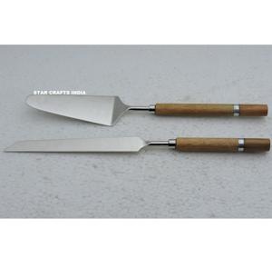 Ensemble de serveur de couteau de mariage de fête d'anniversaire utiliser poignée en résine nouvelle conception maison Restaurant ensemble de serveur de couteau à gâteau en acier de qualité supérieure - Product Image 1