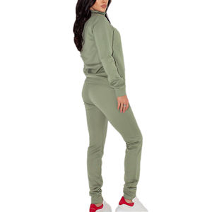 Survêtement d'hiver à capuche pour femmes avec logo personnalisé ensemble deux pièces avec rayures latérales décontracté grande taille 3XL - Product Image 4