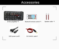 Amplificateur domestique, sortie 30-120W, USB, TF, SD, double micro, télécommande, contrôle des basses, radio FM, amplificateur récepteur monocanal