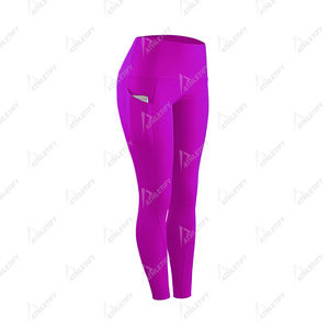 Pantalones de entrenamiento elásticos transpirables de cintura alta con estampado personalizado para mujer OEM proveedor de etiqueta privada-Leggings de yoga - Product Image 6