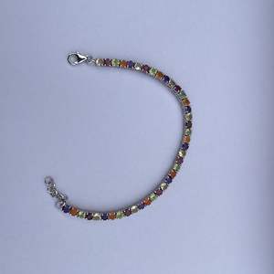 Bracelet en or rose avec diamant avec motif floral multi-quartz perlé base en argent plaqué or platine cadeau de fiançailles de mariage - Product Image 3