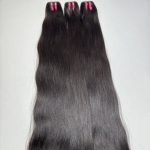 ¡Producto caliente! Trama negra Remy Hair Natural recto 100% cabello crudo Sin enredos sin desprendimiento libre gran stock listo para enviar - Product Image 1