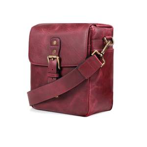 Bolso de cámara de cuero genuino vintage con cierre de cremallera duradero Diseño cruzado de lujo para hombres y mujeres para viajes de vacaciones - Product Image 3