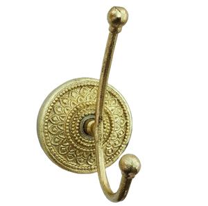 High Quality Export-Grade Gold Flower Cast Iron Coat Hat <b>Hooks</b> Hanger Handcrafted Product Category for <b>Hooks</b> & <b>Rails</b> - Product Image 2