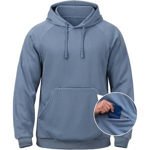 Jersey liso al por mayor de peso pesado para hombre Premium 100% sudaderas con capucha de algodón nuevo diseño básico impreso logotipo para invierno bordado - Product Image 1