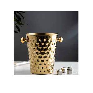 Cubo de hielo líneas verticales grabado acero inoxidable moderno de alta calidad estándar para fiesta hogar Bar restaurante Playa personalizado - Product Image 5