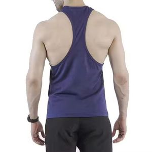 Logo personnalisé débardeur sans manches pour hommes, décontracté, ample, en polyester tricoté et respirant à séchage rapide. - Product Image 5