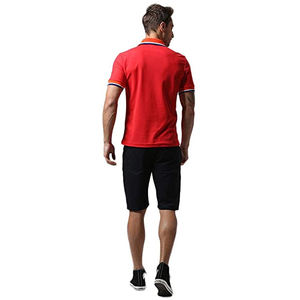 เสื้อโปโลแขนสั้นระบายอากาศได้ดีใส่สบายสำหรับผู้ชายเสื้อถักผ้าฝ้ายพิมพ์ลายกันลื่นแบบกำหนดเองได้ - Product Image 6