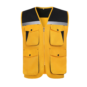 Reflective Vest Safety Vest <b>Jacket</b> Security <b>Construction</b> High Visibility <b>Work</b> Breathable Safety Reflective Clothing for mens - Product Image 1