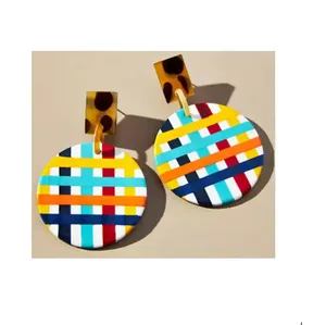 Pendientes de aro de acrílico hechos a mano de alta calidad diseño de gota de moda para fiesta y ropa de playa - Product Image 2