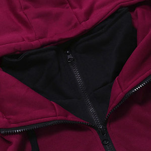 Sudadera con capucha de algodón 100% con cremallera, ropa de moda OEM, venta al por mayor - Product Image 3