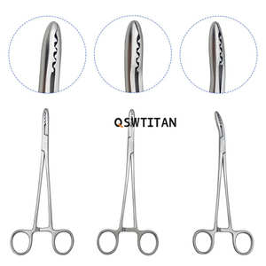 Pinzas Manuales para Tejidos Blandos de 205 mm, Rectas y Curvas, con Dientes de Agarre para Tejidos, Instrumentos Ortopédicos para Mascotas, Autoclavables, Surgiright - Product Image 5