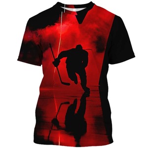 Hockey T-Shirt Mode 3D Sports de Plein Air Hockey Sur Glace Imprimé T-shirts pour Hommes Vêtements À Manches Courtes Unisexe Tops Tee Shirt - Product Image 3