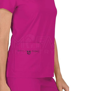 High Quality Women Nurse <b>Scrub</b> Suit Breathable Knitted 100% Cotton <b>Scrub</b> <b>Sets</b> - Product Image 3