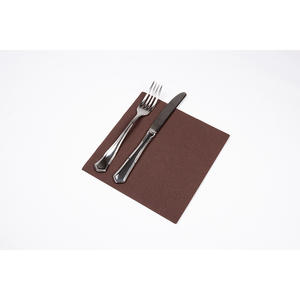 Serviettes de table chocolatées 40x40cm Point-to-Point, 50 pièces, 24 paquets, B2B - Product Image 1