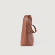 Sac hobo en cuir véritable marron pour femme, sac à bandoulière minimaliste, sac fourre-tout souple et décontracté, sac à main vintage tendance, grande capacité - Product Image 3