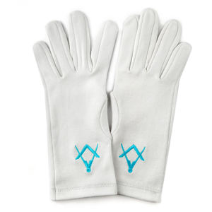 Gants maçonniques de haute qualité, vente chaude, logo brodé, design personnalisé, gants maçonniques - Product Image 6