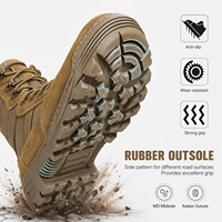 Bottes tactiques Cordura avec système de fermeture rapide, bottes de combat HydroGuard imperméables avec trous d'aération, chaussures de patrouille