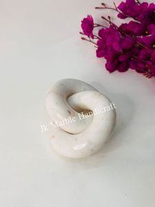 Best Price Wholesale High Quality Pure White Marble Chain Stone <b>Crafts</b> for Home Decor for <b>Desk</b> Decor Room Decor Beautiful Piece - Product Image 5