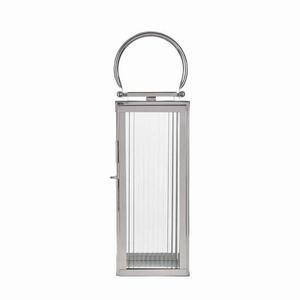 Linterna decorativa grande de acero inoxidable con acabado elegante, perfecta para iluminación de patio, balcón y jardín durante las noches - Product Image 2