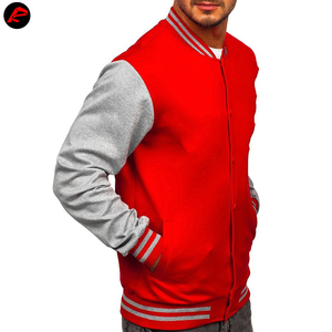 Fabricant OEM Veste universitaire de baseball personnalisée de haute qualité pour hommes College Wool Sleeve Embroidery Letterman Style Fleece Leather - Product Image 4