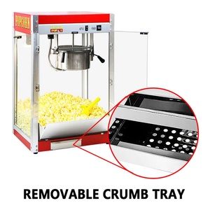 Machine à Popcorn Commerciale Électrique de Comptoir en Acier Inoxydable Rouge 53x45x65cm pour Bars à Snacks - Product Image 4