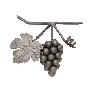 Racine de vigne en acier forgé avec feuille - Product Image 2